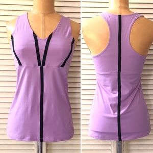 Lija Womens Tennis Golf Tank Top XS Lavender Purple Activewear Athleisure Yoga